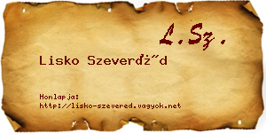Lisko Szeveréd névjegykártya